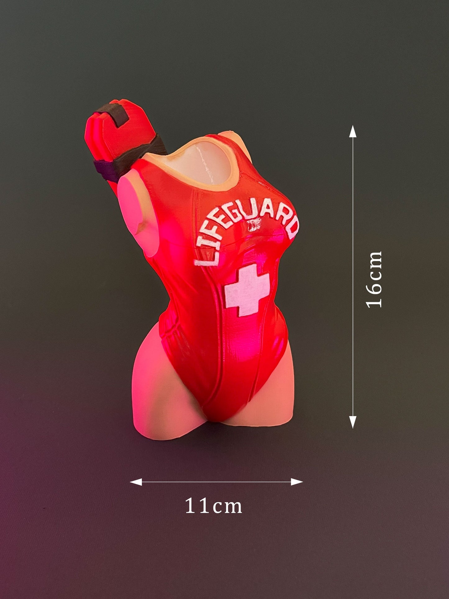 Lifeguard Body Vase - Unique 3D Printed Vase Gift for Him. Christmas gift for men, valentines day gift for him
