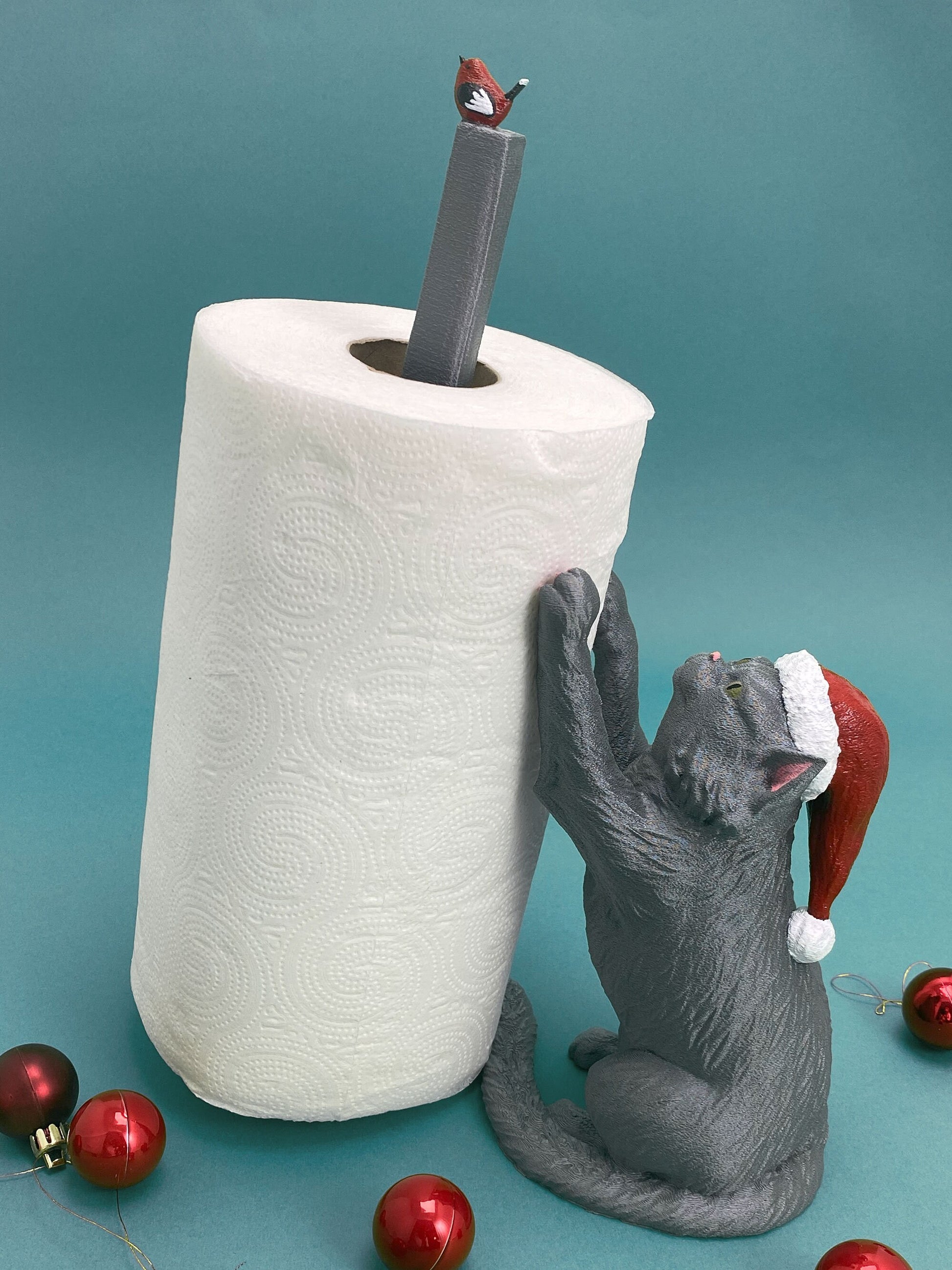 Weihnachtlicher Papierrollenhalter - Festive Wohnaccessoire und kitchen Geschenk . Christmas Geschenk für Mom und Grandma. - Plexiwire