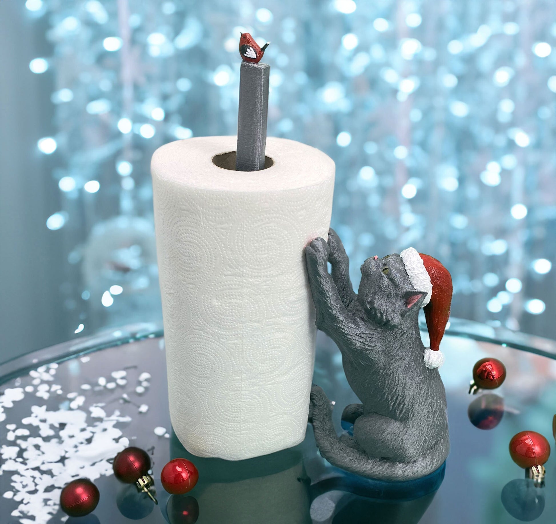 Weihnachtlicher Papierrollenhalter - Festive Wohnaccessoire und kitchen Geschenk . Christmas Geschenk für Mom und Grandma. - Plexiwire
