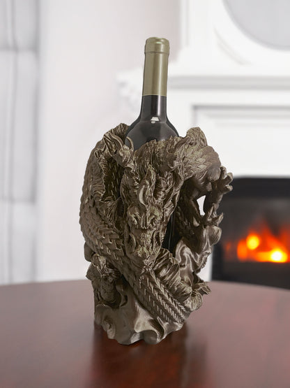 Weinflaschenhalter - 3D-gedruckt Drache. Einzigartig Küchendeko und Wine Rack | Great wine Geschenk idea. - Plexiwire 3D Drucke
