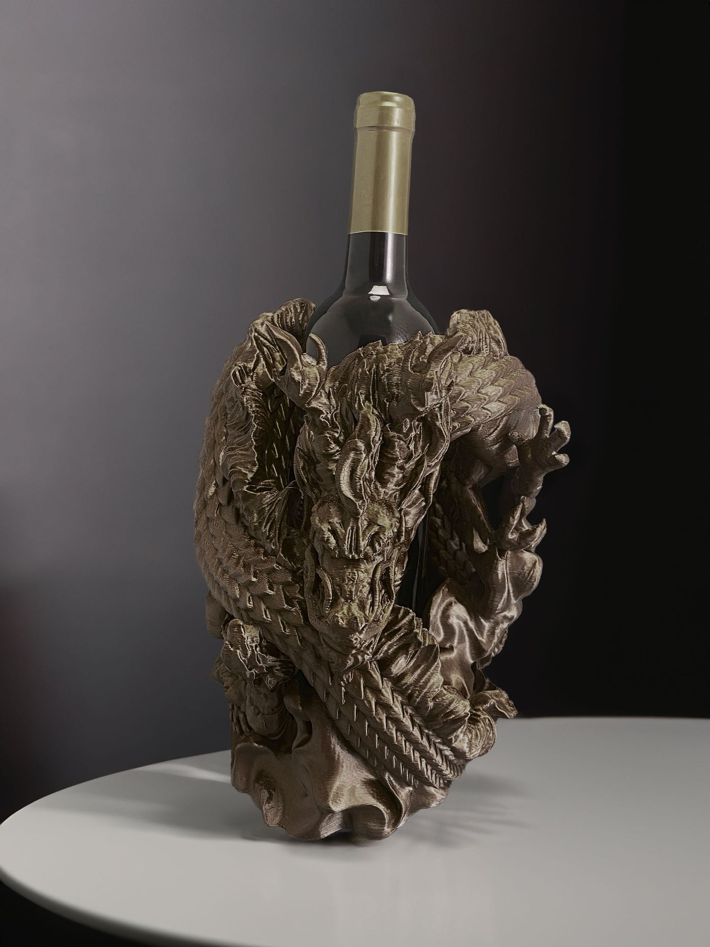 Weinflaschenhalter - 3D-gedruckt Drache. Einzigartig Küchendeko und Wine Rack | Great wine Geschenk idea. - Plexiwire 3D Drucke