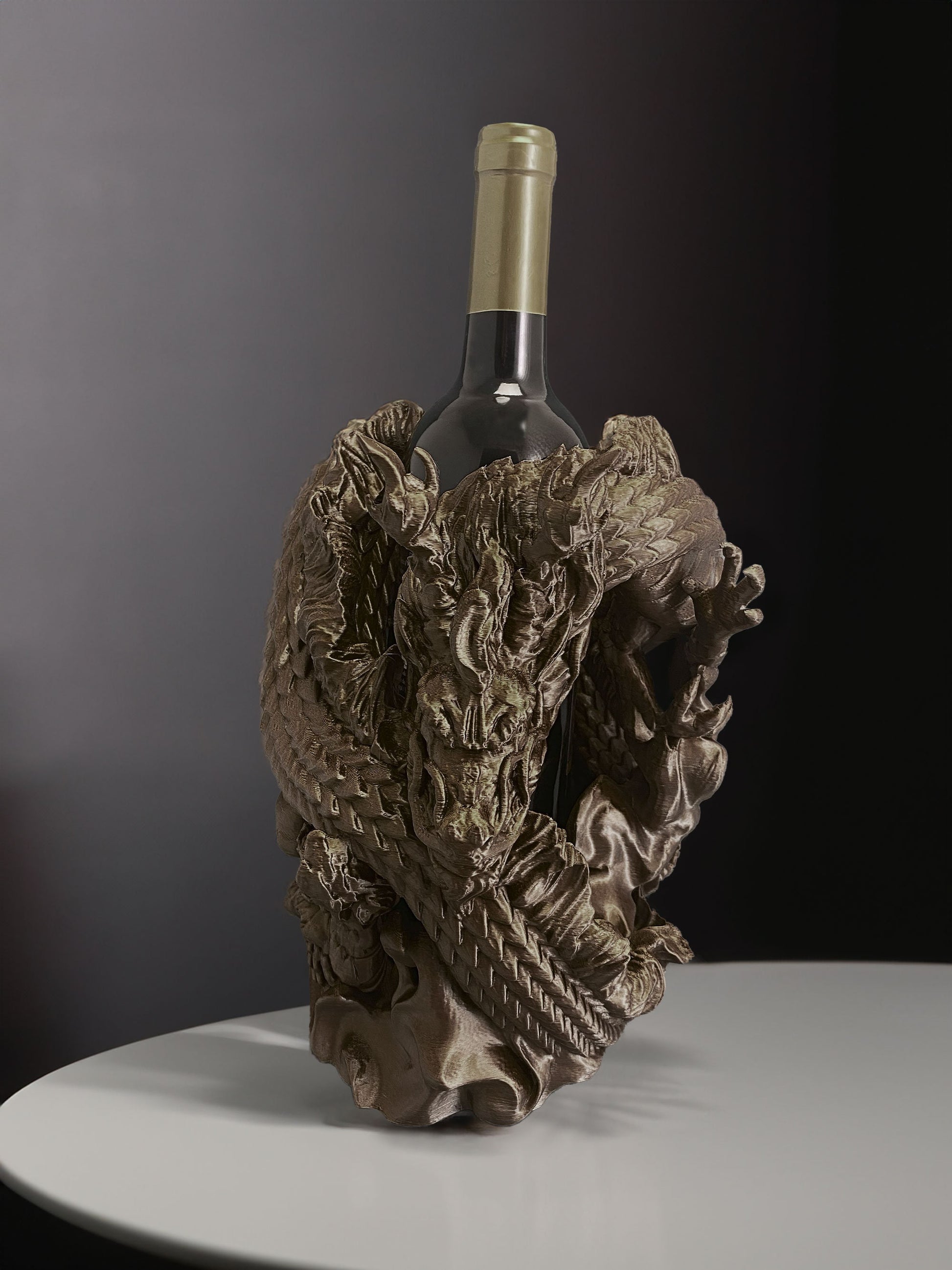 Weinflaschenhalter - 3D-gedruckt Drache. Einzigartig Küchendeko und Wine Rack | Great wine Geschenk idea. - Plexiwire 3D Drucke