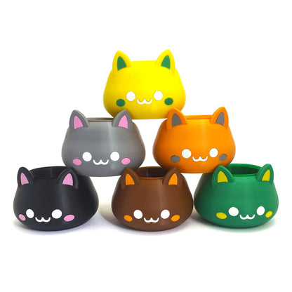 Pflanztopfs - 3D-gedruckt Happy Cat Pflanzgefäß für Plants, Flowers und Sukkulentes. Ideal für Wohnaccessoire. - Plexiwire 3D