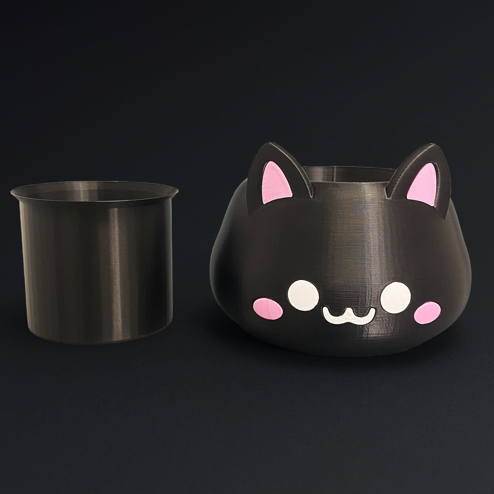 Pflanztopfs - 3D-gedruckt Happy Cat Pflanzgefäß für Plants, Flowers und Sukkulentes. Ideal für Wohnaccessoire. - Plexiwire 3D