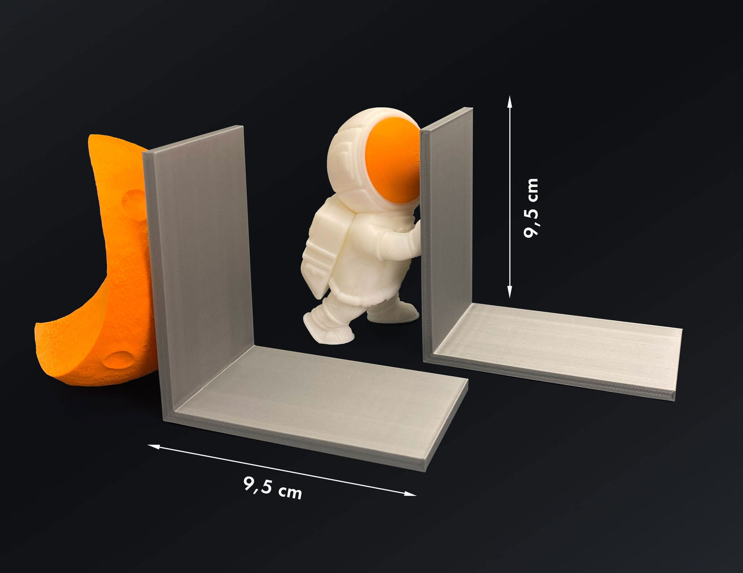 Weltraum-Bookends – 3D-gedruckte kosmische Bücherregal-Deko