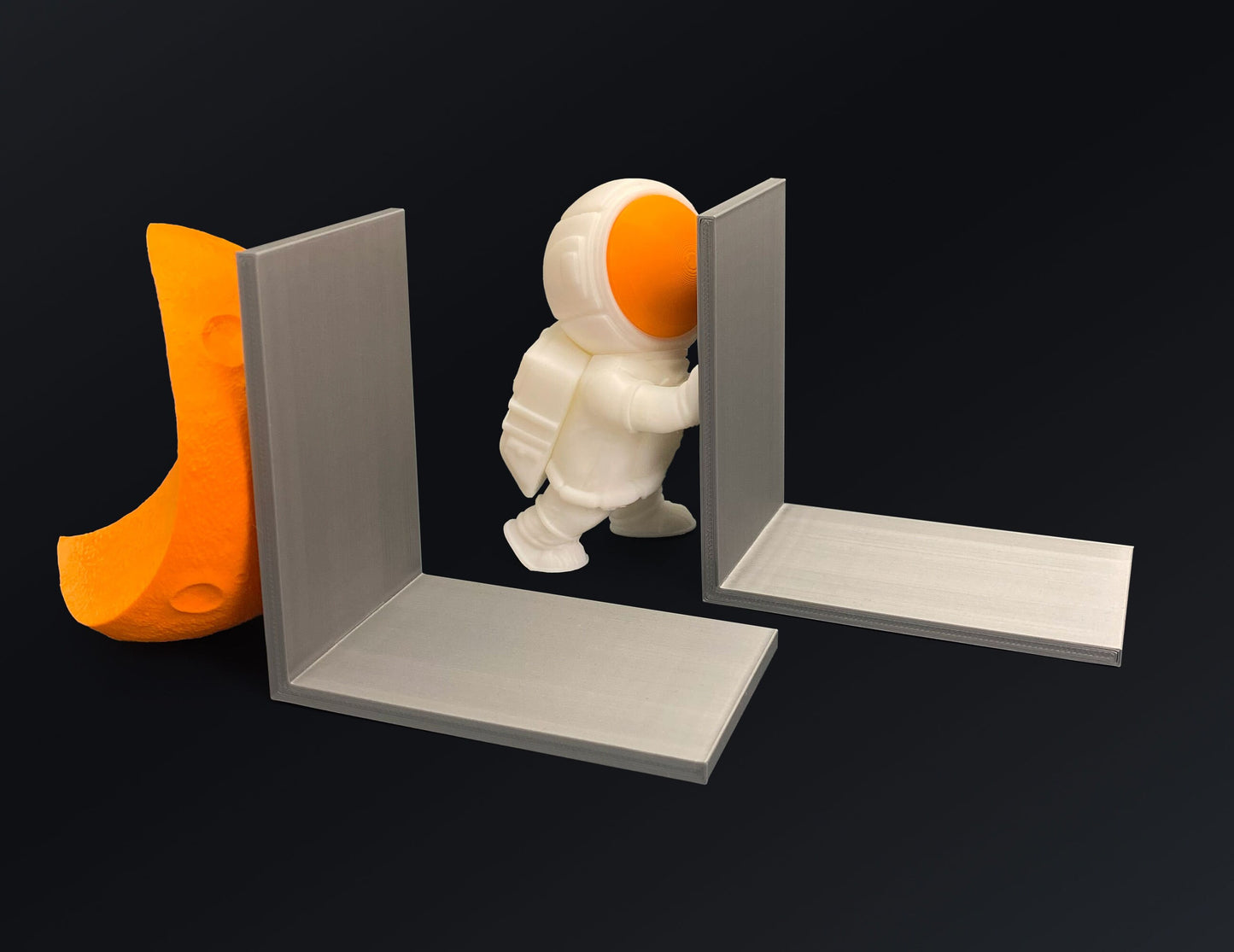 Weltraum-Bookends – 3D-gedruckte kosmische Bücherregal-Deko