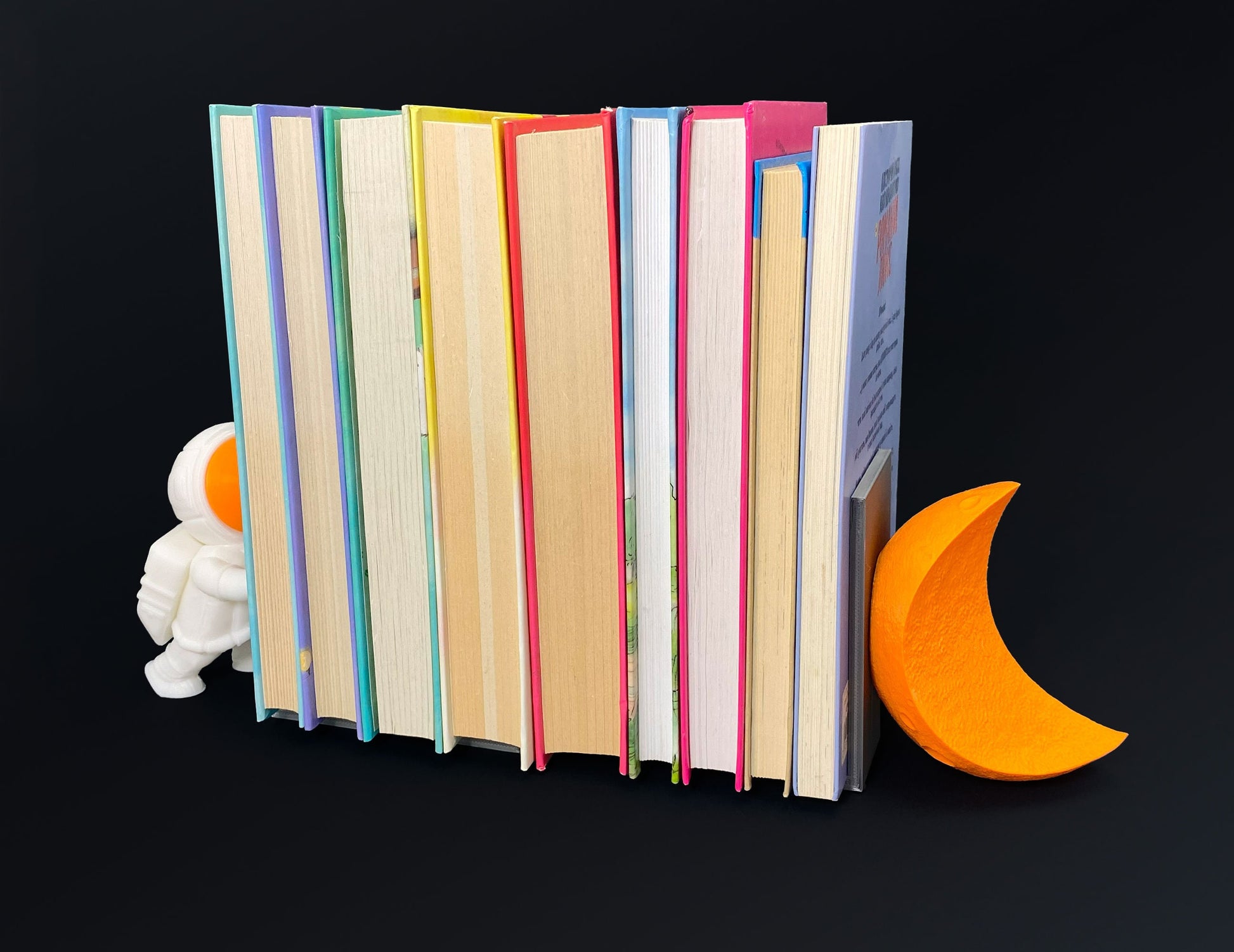Weltraum-Bookends – 3D-gedruckte kosmische Bücherregal-Deko