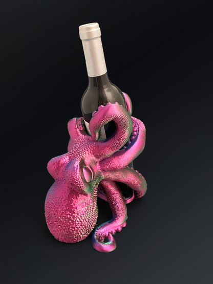 Octopus Weinflaschenhalter - bar und Küchendeko! - Plexiwire 3D Drucke