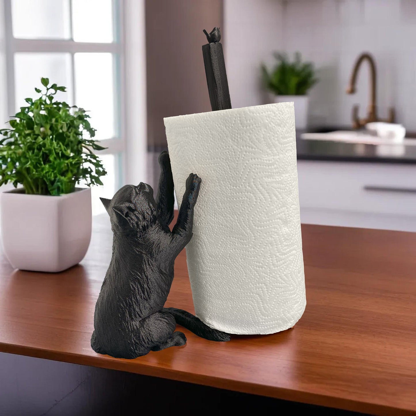 Katzen-Papierrollenhalter – witzige 3D-gedruckte Küchendeko