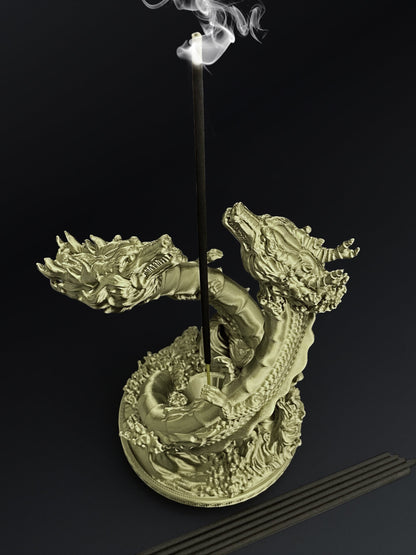 3D-gedruckt Drache Räucherstäbchenhalter – Mystical Stick Burner für Wohnaccessoire & Meditation - Plexiwire 3D Drucke