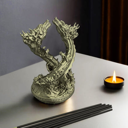 3D-gedruckt Drache Räucherstäbchenhalter – Mystical Stick Burner für Wohnaccessoire & Meditation - Plexiwire 3D Drucke