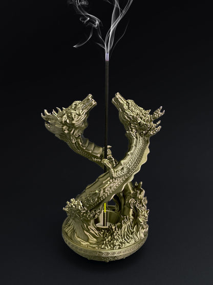 3D-gedruckt Drache Räucherstäbchenhalter – Mystical Stick Burner für Wohnaccessoire & Meditation - Plexiwire 3D Drucke