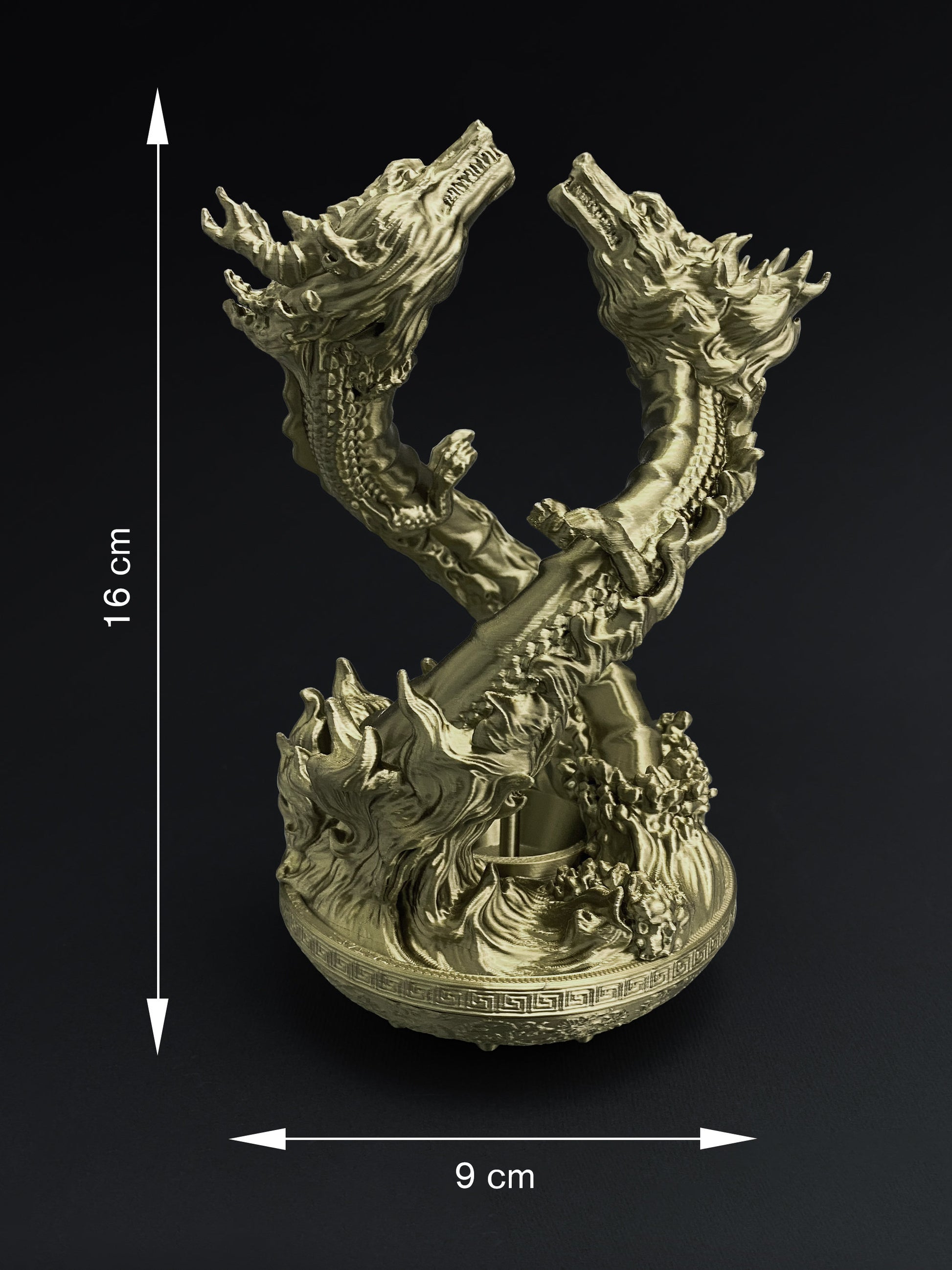 3D-gedruckt Drache Räucherstäbchenhalter – Mystical Stick Burner für Wohnaccessoire & Meditation - Plexiwire 3D Drucke