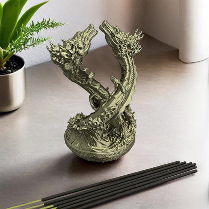 3D-gedruckt Drache Räucherstäbchenhalter – Mystical Stick Burner für Wohnaccessoire & Meditation - Plexiwire 3D Drucke
