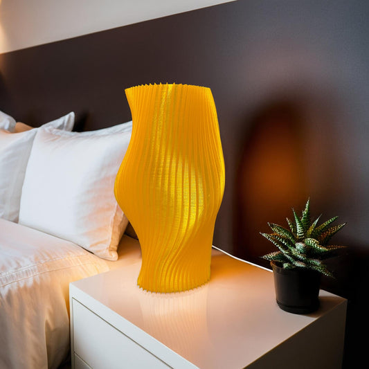 3D-gedruckt Mushroom Lampe mit Warm LED Light – Minimalistisch Bedside oder Schreibtisch Lampe - Plexiwire 3D Drucke