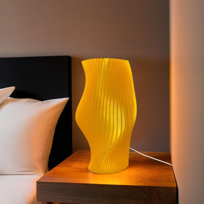 3D-gedruckt Mushroom Lampe mit Warm LED Light – Minimalistisch Bedside oder Schreibtisch Lampe - Plexiwire 3D Drucke