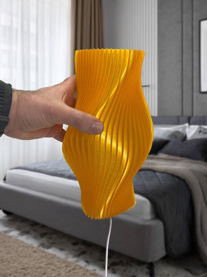 3D-gedruckt Mushroom Lampe mit Warm LED Light – Minimalistisch Bedside oder Schreibtisch Lampe - Plexiwire 3D Drucke