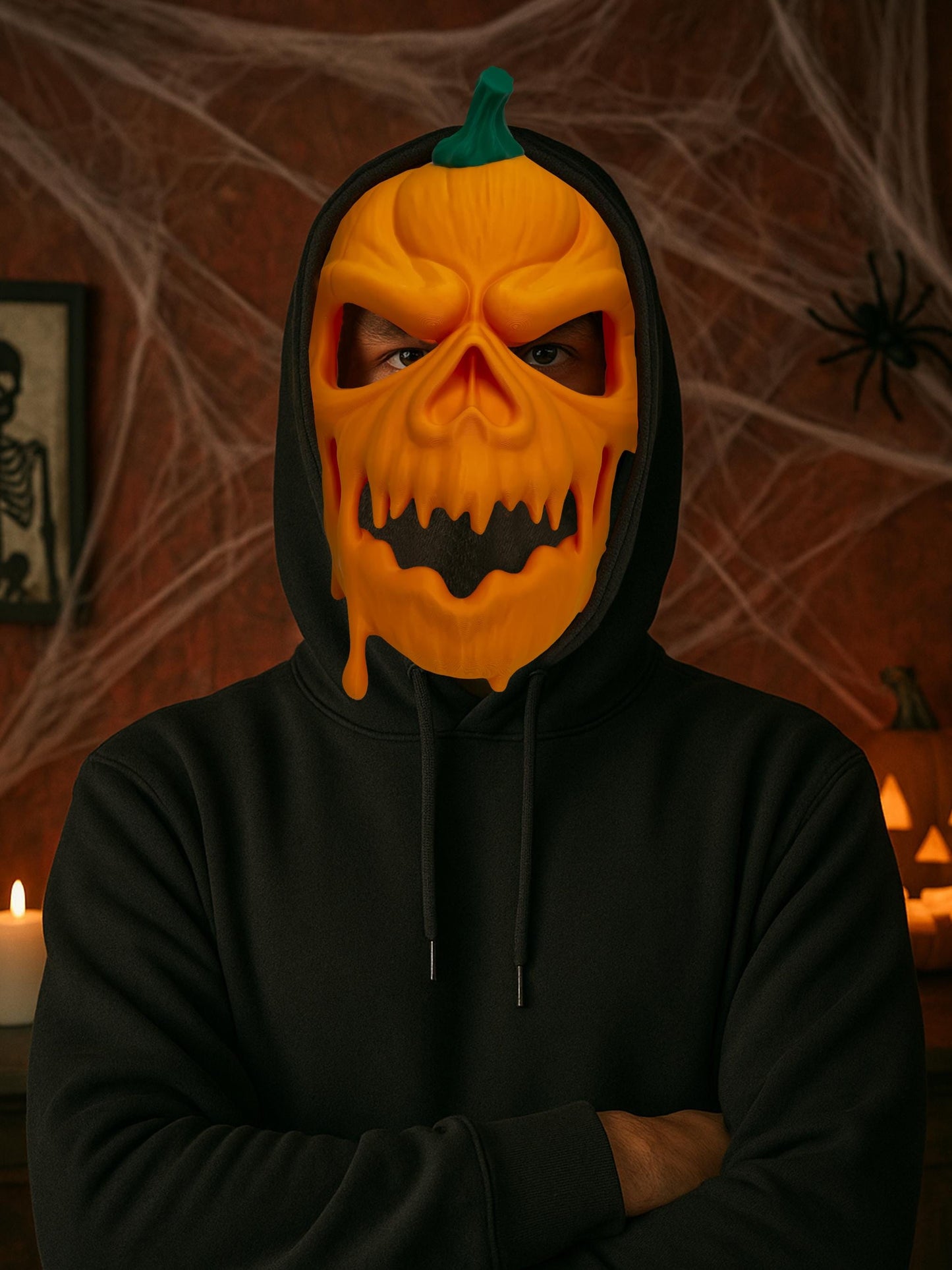 Pumpkin Skull Halloween Mask 3D-gedruckt Scary Costume Cosplay Prop - Plexiwire 3D Drucke