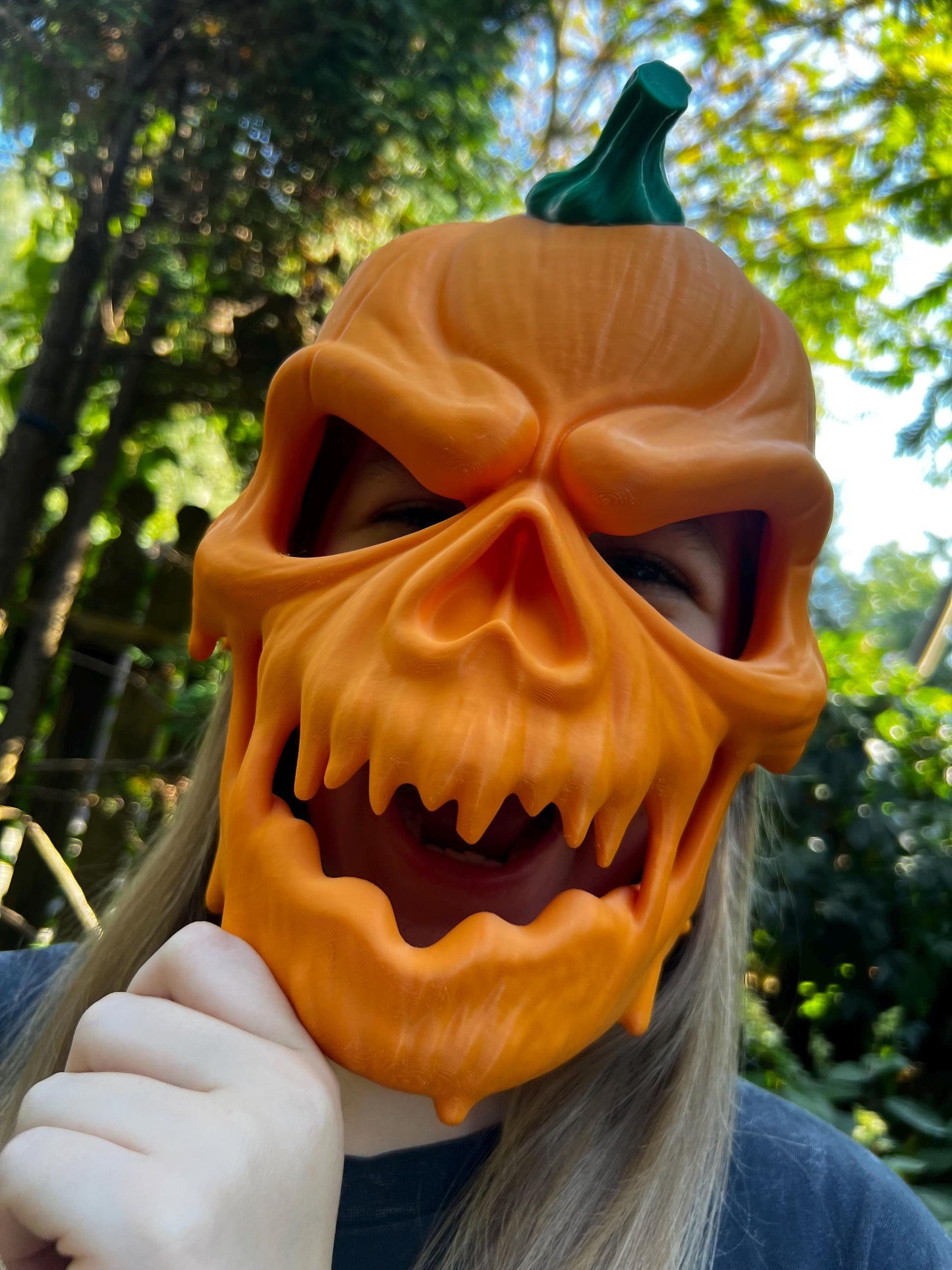 Pumpkin Skull Halloween Mask 3D-gedruckt Scary Costume Cosplay Prop - Plexiwire 3D Drucke