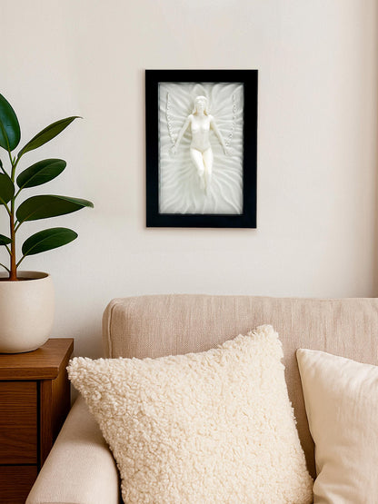 3D-gedruckt Wand Skulptur in Schwarz Rahmen Modern Minimalistisch Wohnaccessoire Kunst - Plexiwire 3D Drucke