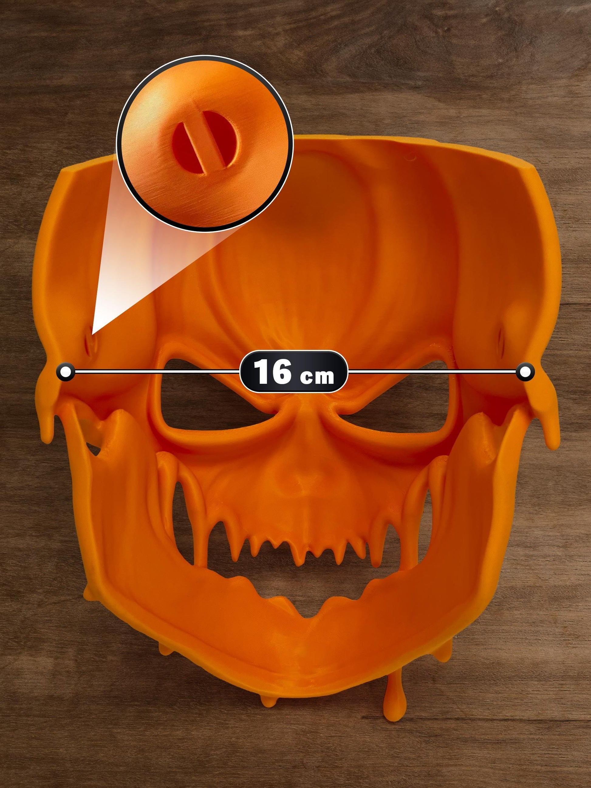 Pumpkin Skull Halloween Mask 3D-gedruckt Scary Costume Cosplay Prop - Plexiwire 3D Drucke