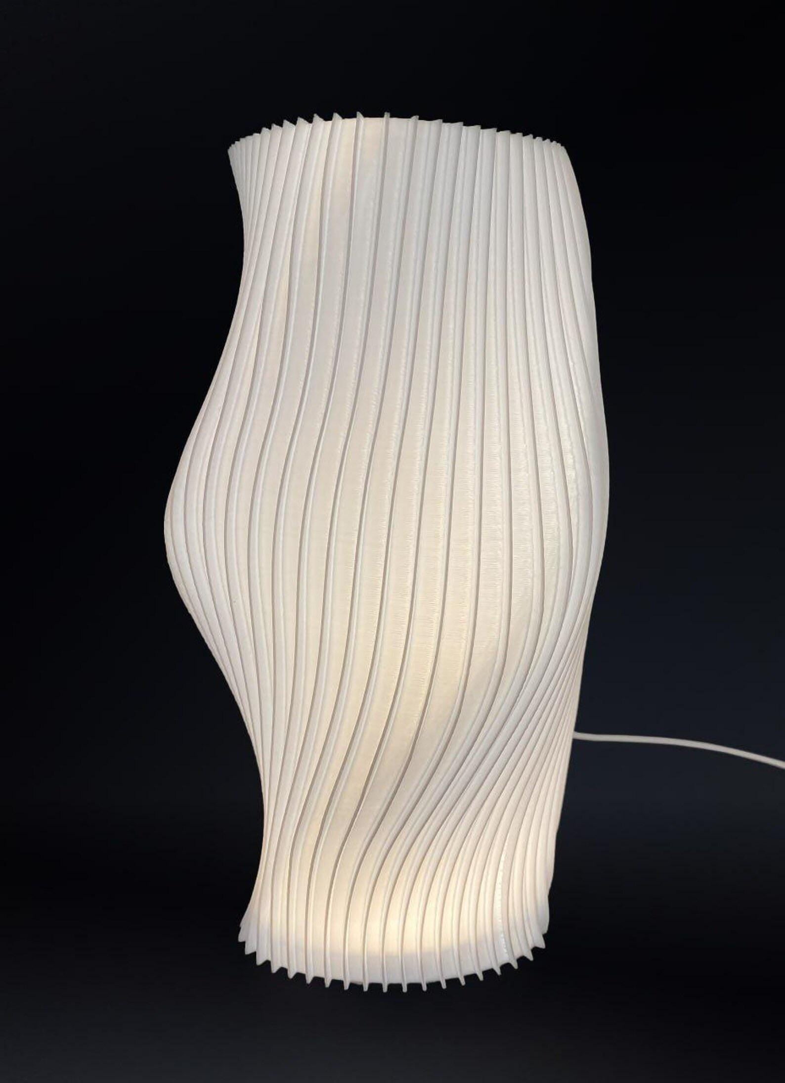 Twist Flow 3D-gedruckt Lampe – Modern Minimalistisch TischLampee, USB Schlafzimmer Light, Einzigartig Designer Geschenk, Handmade Zuhause