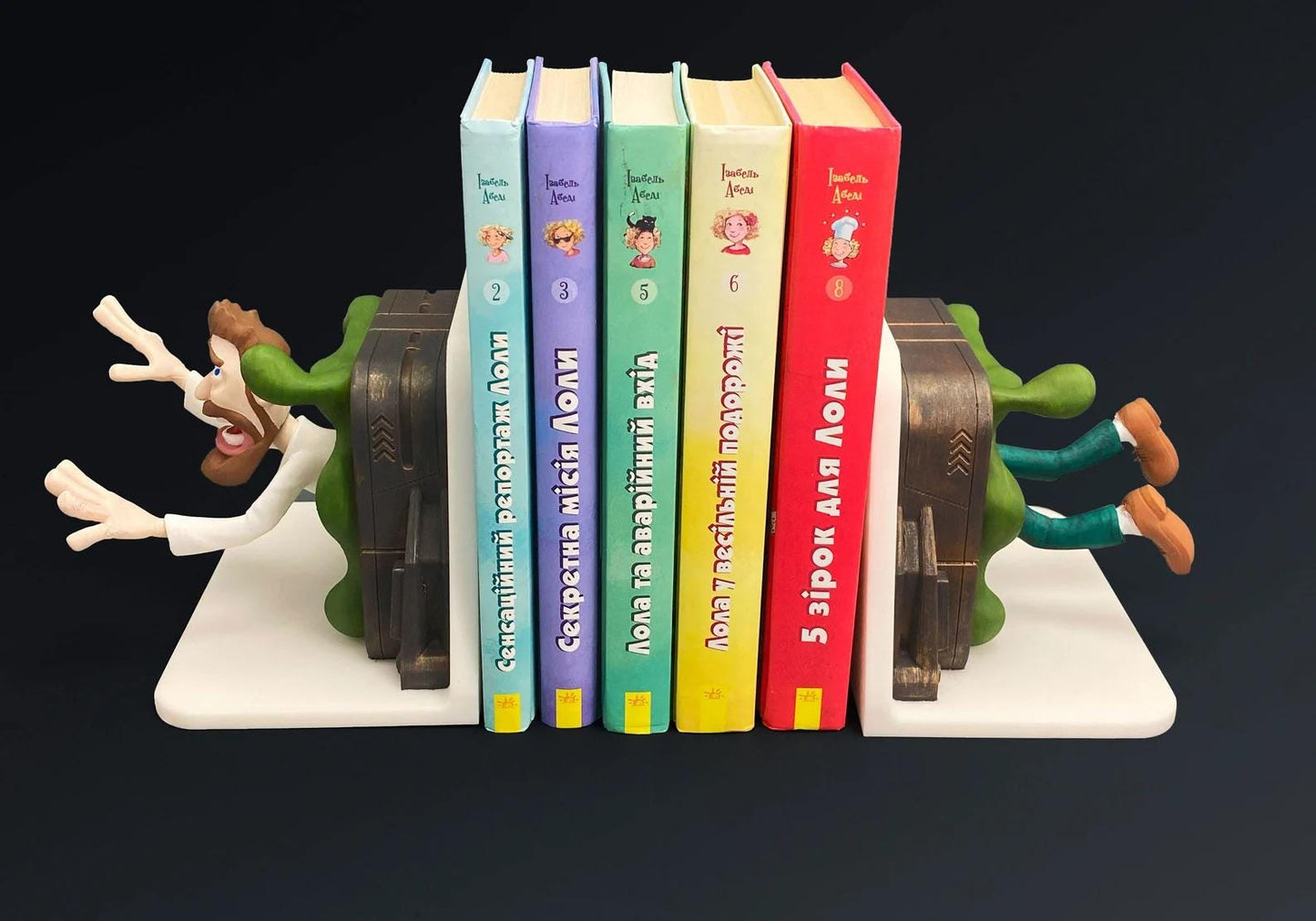 Portal Professor Bookends – Witzig 3D-gedruckt Book Halter, Geek Wohnaccessoire, Einzigartig Geschenk für Men, Gamer Schreibtisch Organizer