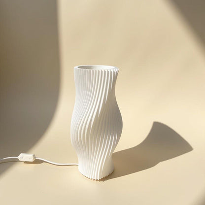 Twist Flow 3D-gedruckt Lampe – Modern Minimalistisch TischLampee, USB Schlafzimmer Light, Einzigartig Designer Geschenk, Handmade Zuhause