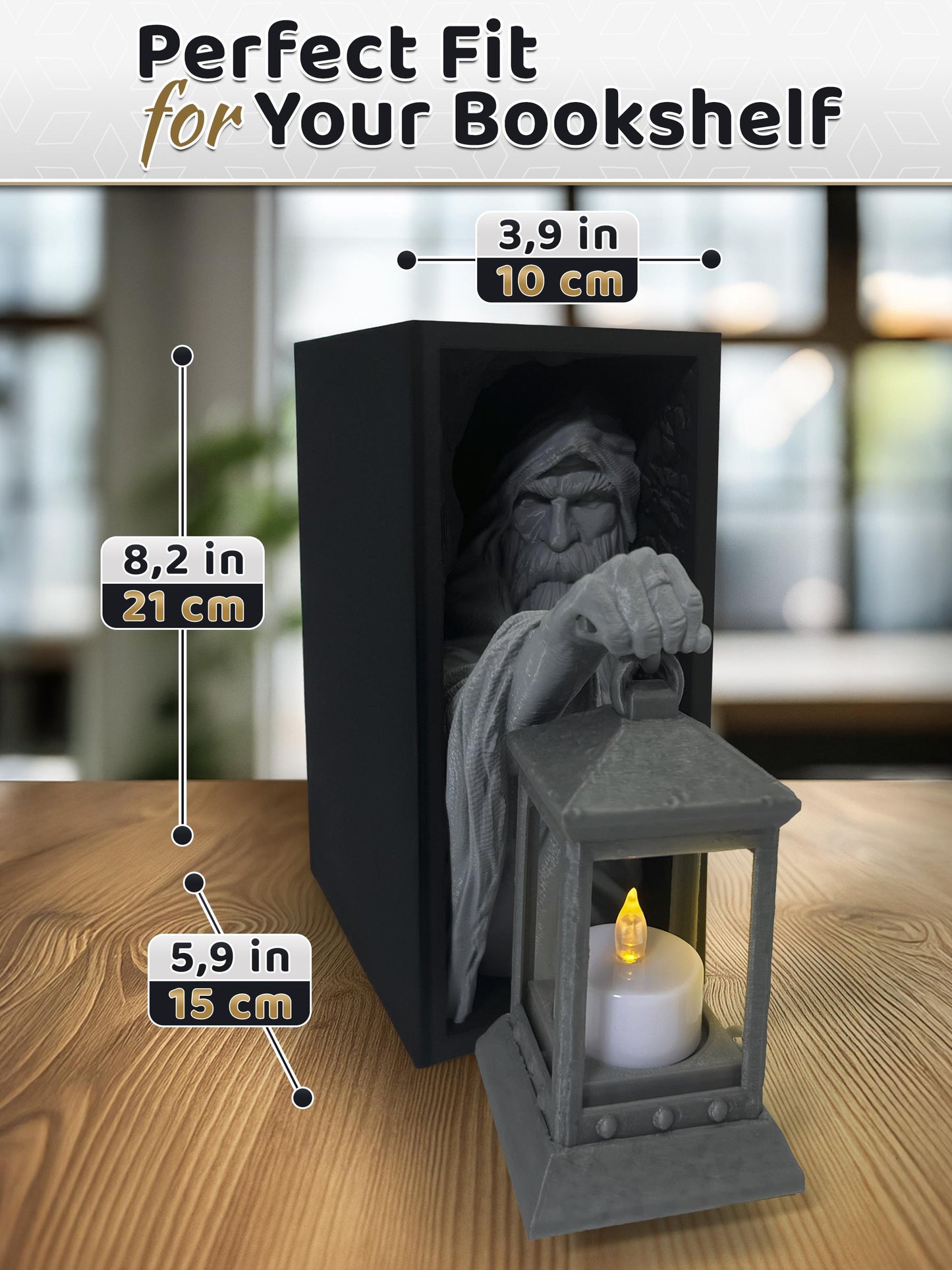 Wizard Lantern Book Nook Insert – 3D Fantasy Shelf Deko - Plexiwire 3D Drucke