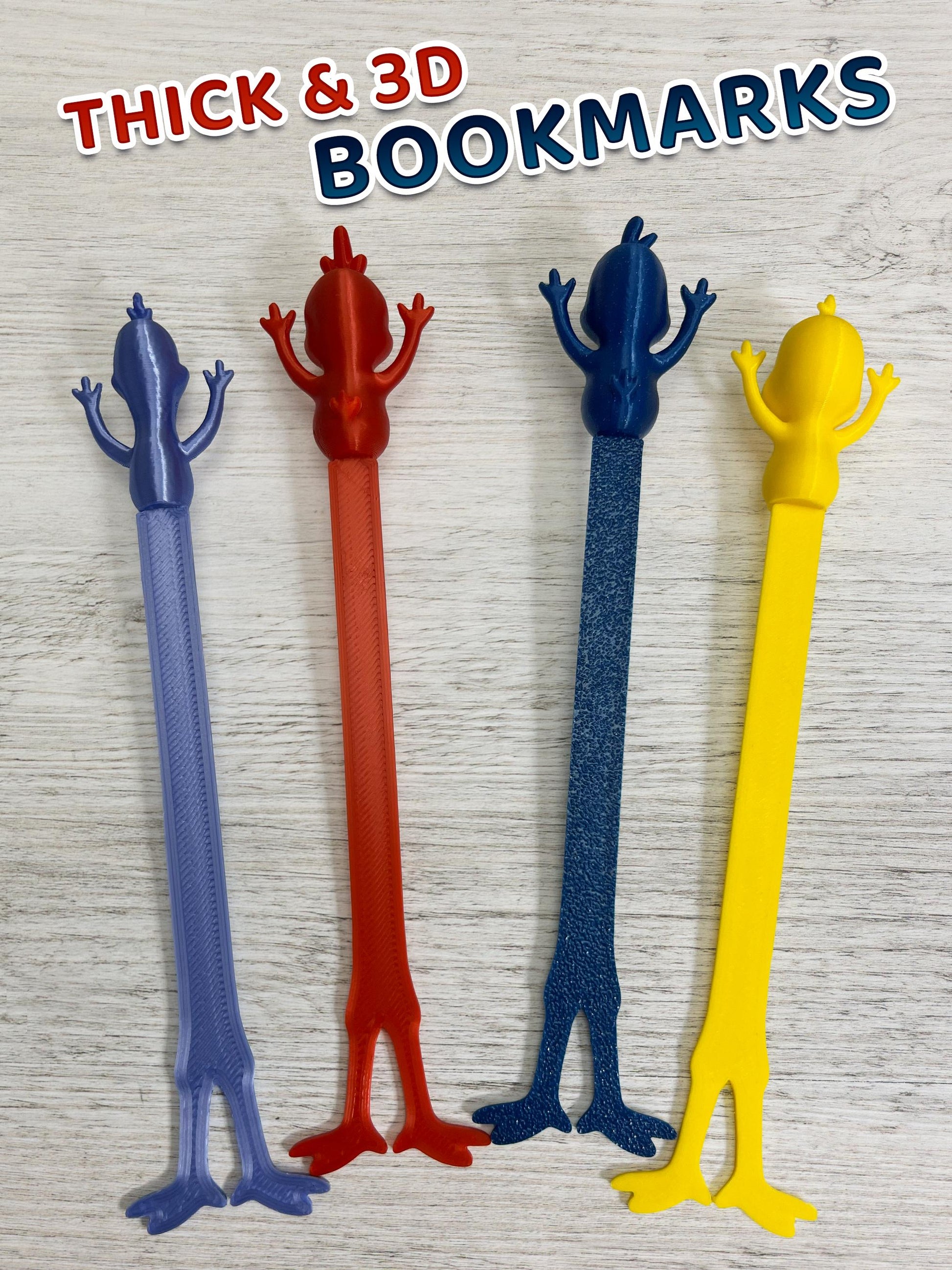 Witzig 3D-gedruckt Lesezeichen – Niedlich Character Book Mark Clip Geschenk für Readers, Kids, Students, Book Lovers, Einzigartig