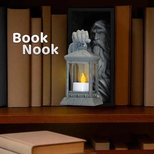 Wizard Lantern Book Nook Insert – 3D Fantasy Shelf Deko - Plexiwire 3D Drucke