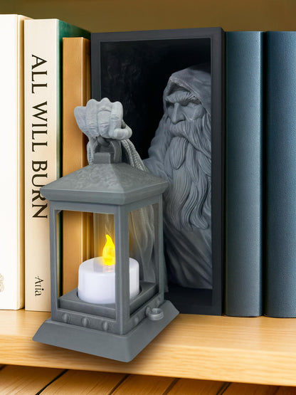 Wizard Lantern Book Nook Insert – 3D Fantasy Shelf Deko - Plexiwire 3D Drucke