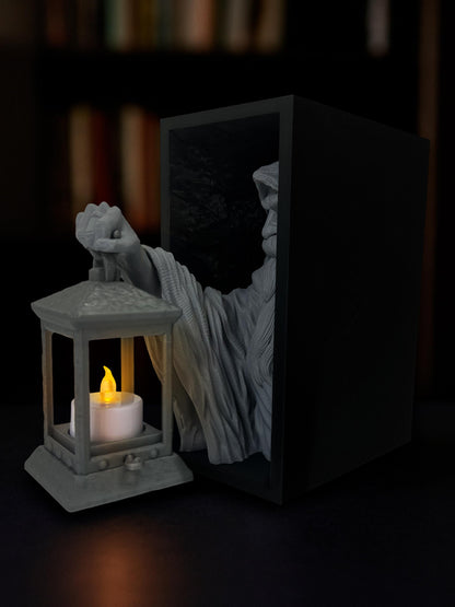Wizard Lantern Book Nook Insert – 3D Fantasy Shelf Deko - Plexiwire 3D Drucke