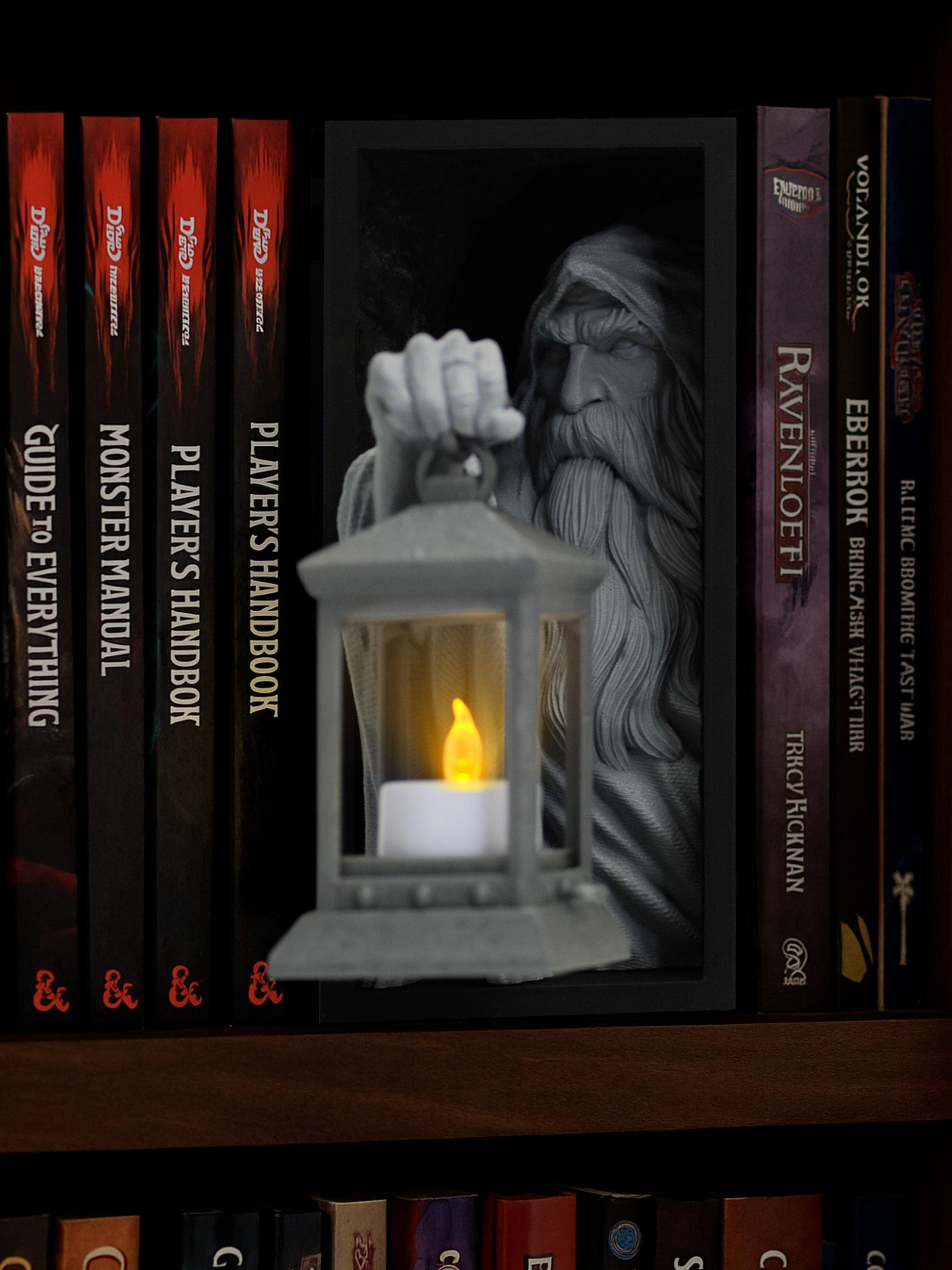 Wizard Lantern Book Nook Insert – 3D Fantasy Shelf Deko - Plexiwire 3D Drucke