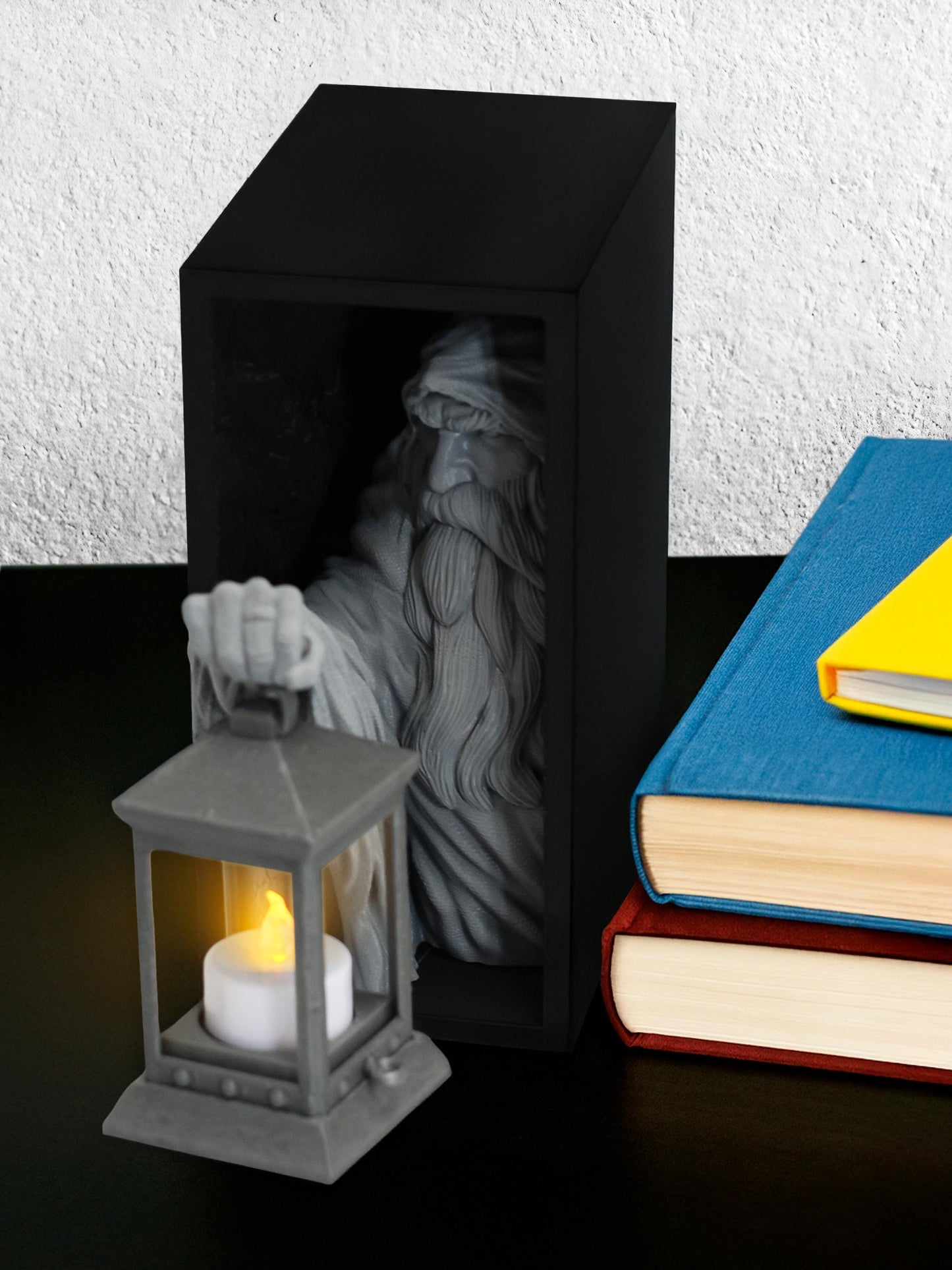 Wizard Lantern Book Nook Insert – 3D Fantasy Shelf Deko - Plexiwire 3D Drucke