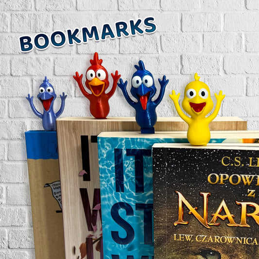 Witzig 3D-gedruckt Lesezeichen – Niedlich Character Book Mark Clip Geschenk für Readers, Kids, Students, Book Lovers, Einzigartig