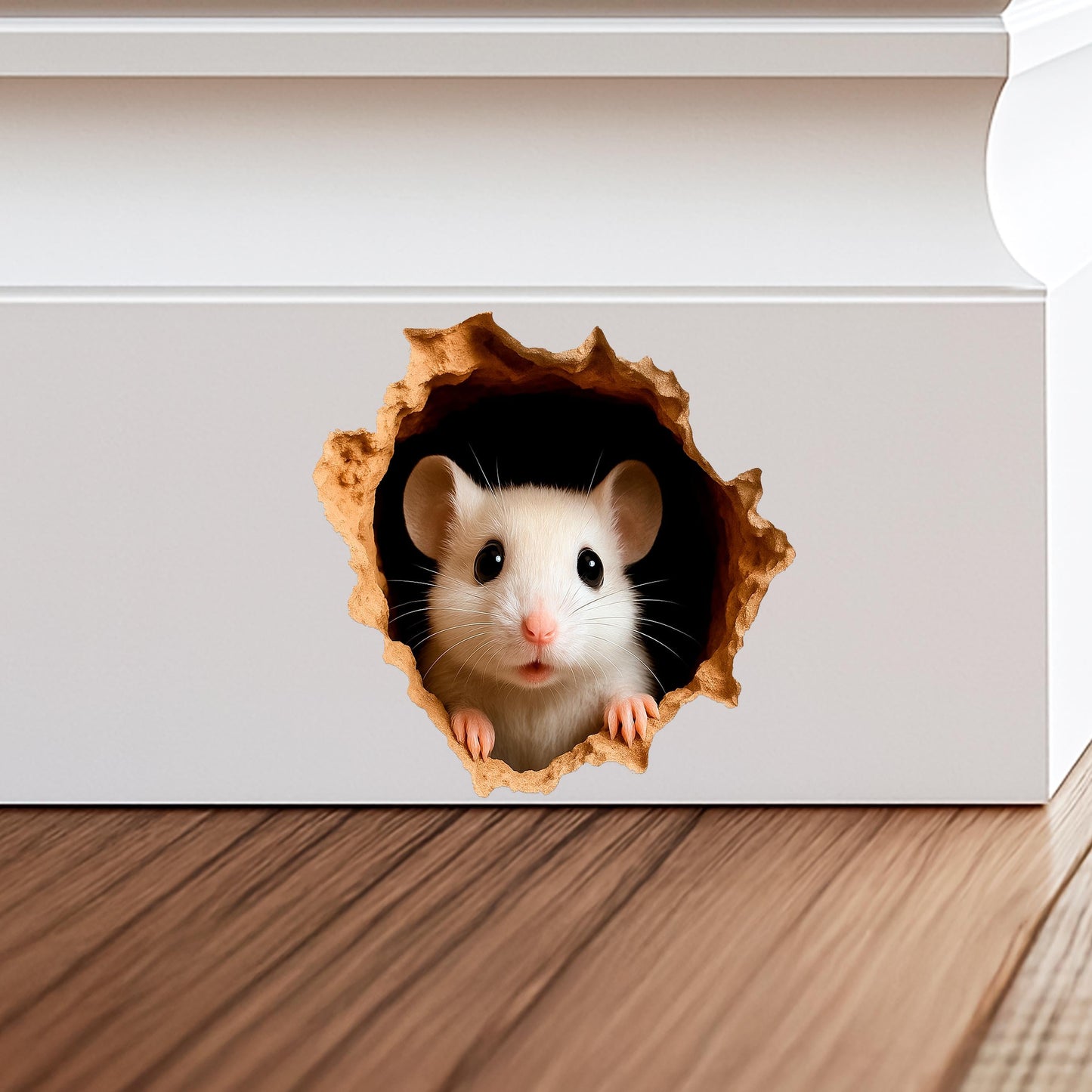 Witzig Mouse Hole Wand Stickers Set, Niedlich 3D Wand Decals - Plexiwire 3D Drucke