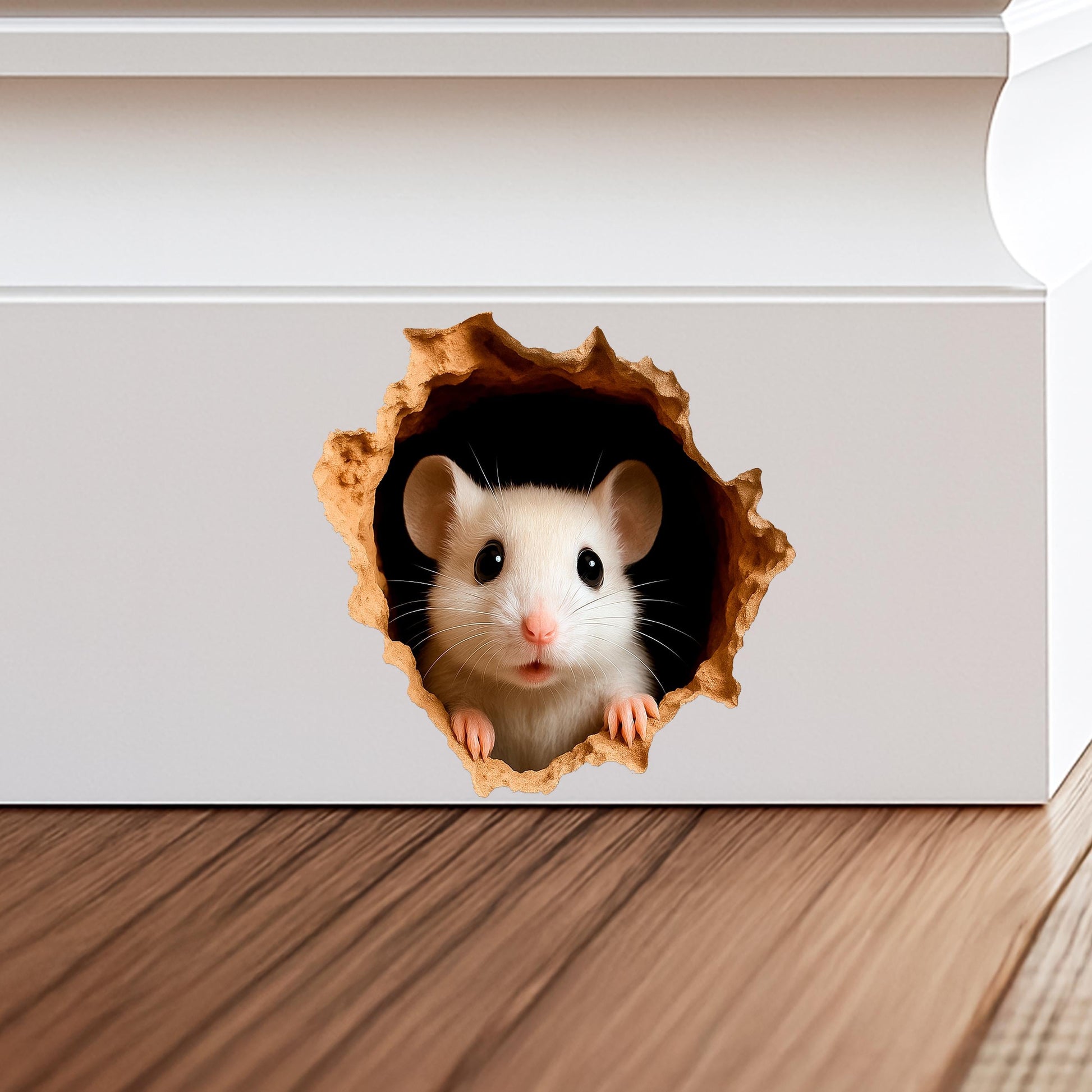 Witzig Mouse Hole Wand Stickers Set, Niedlich 3D Wand Decals - Plexiwire 3D Drucke