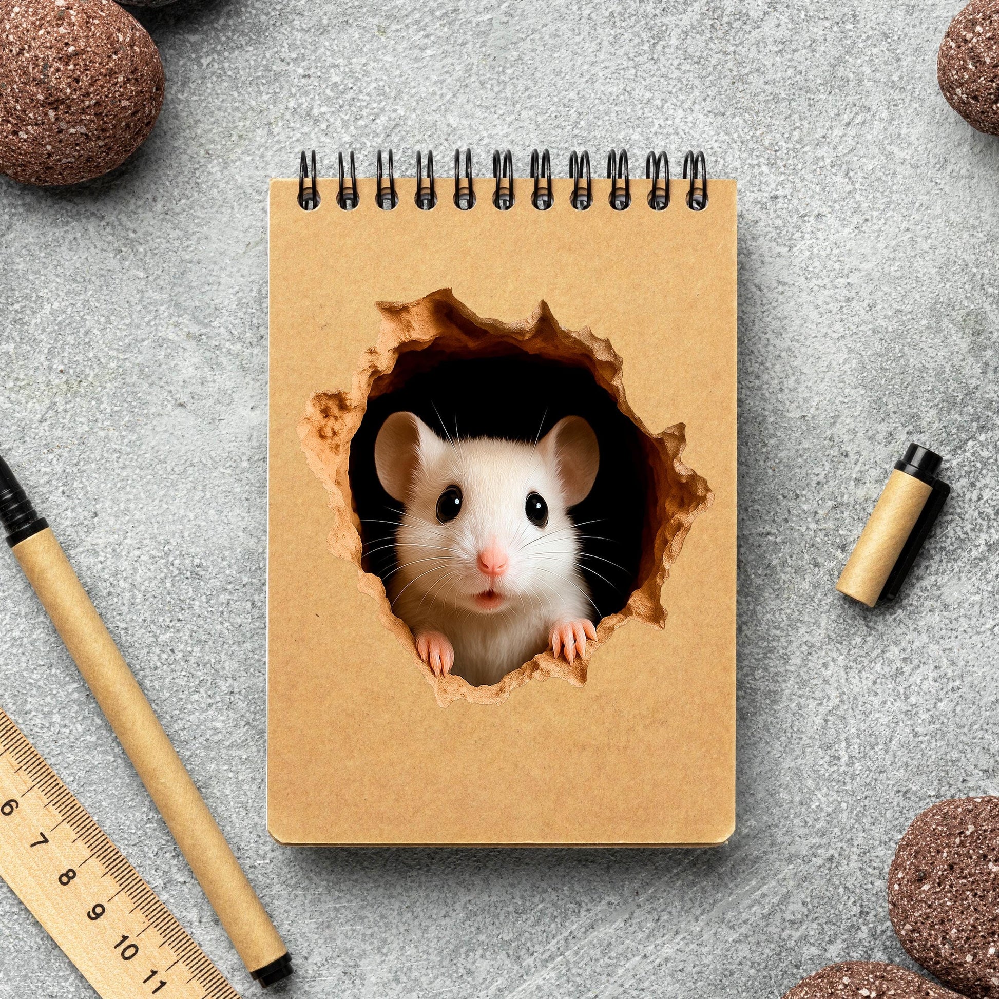Witzig Mouse Hole Wand Stickers Set, Niedlich 3D Wand Decals - Plexiwire 3D Drucke