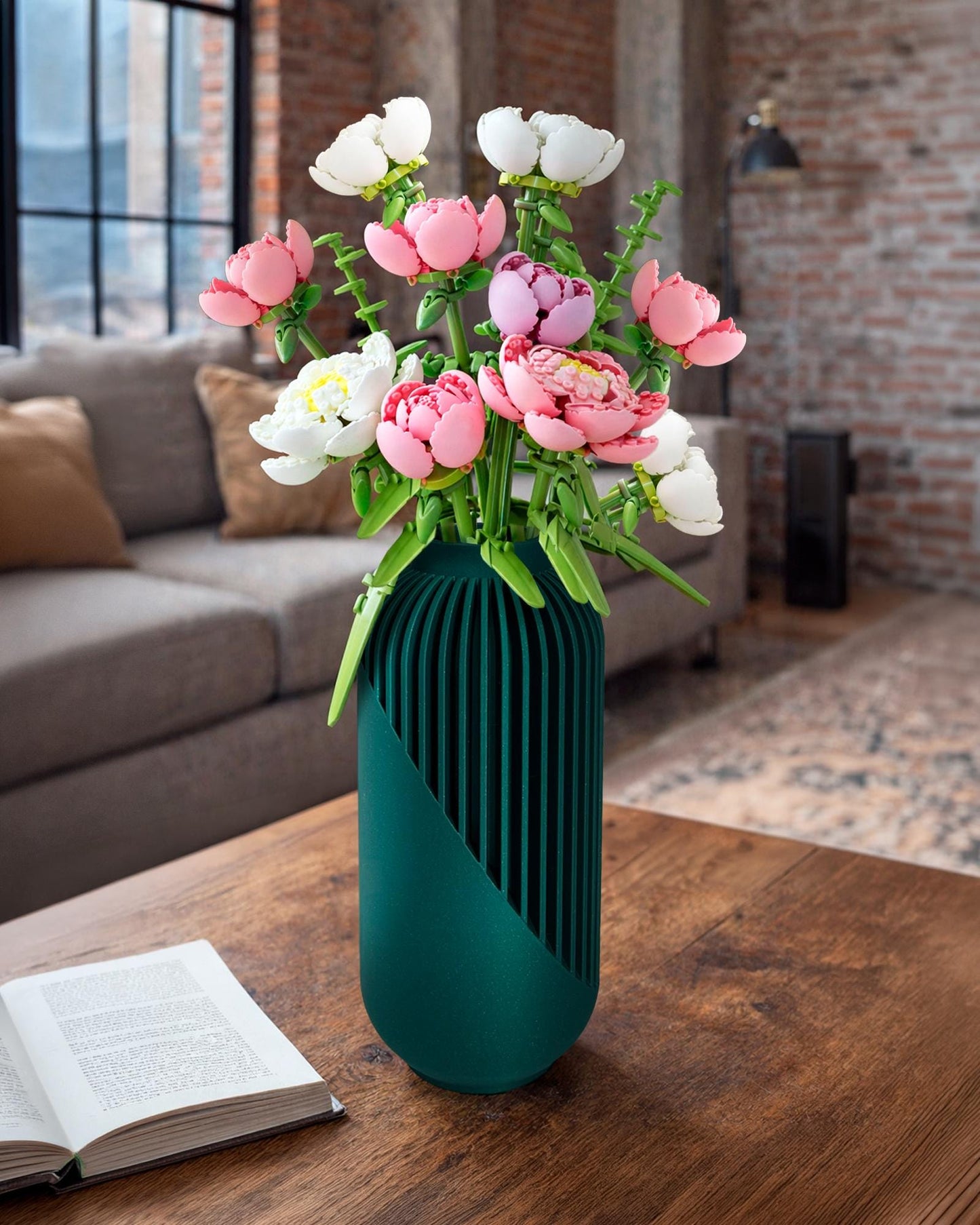 Minimalist Ribbed Matte Vase Sculptural Nordic Decor Elegant Gift for Her - Plexiwire 3D Prints