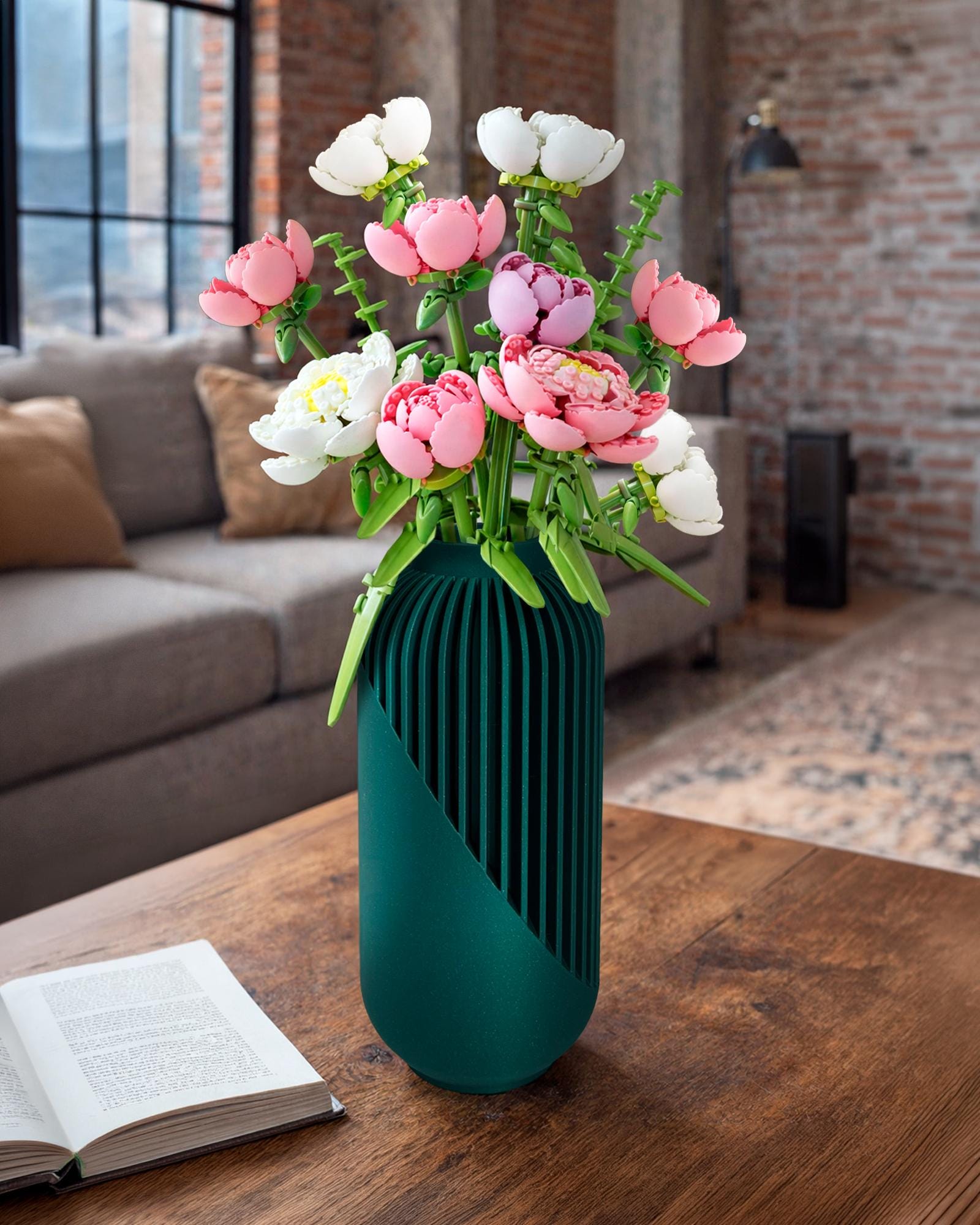 Minimalist Ribbed Matte Vase Sculptural Nordic Decor Elegant Gift for Her - Plexiwire 3D Prints