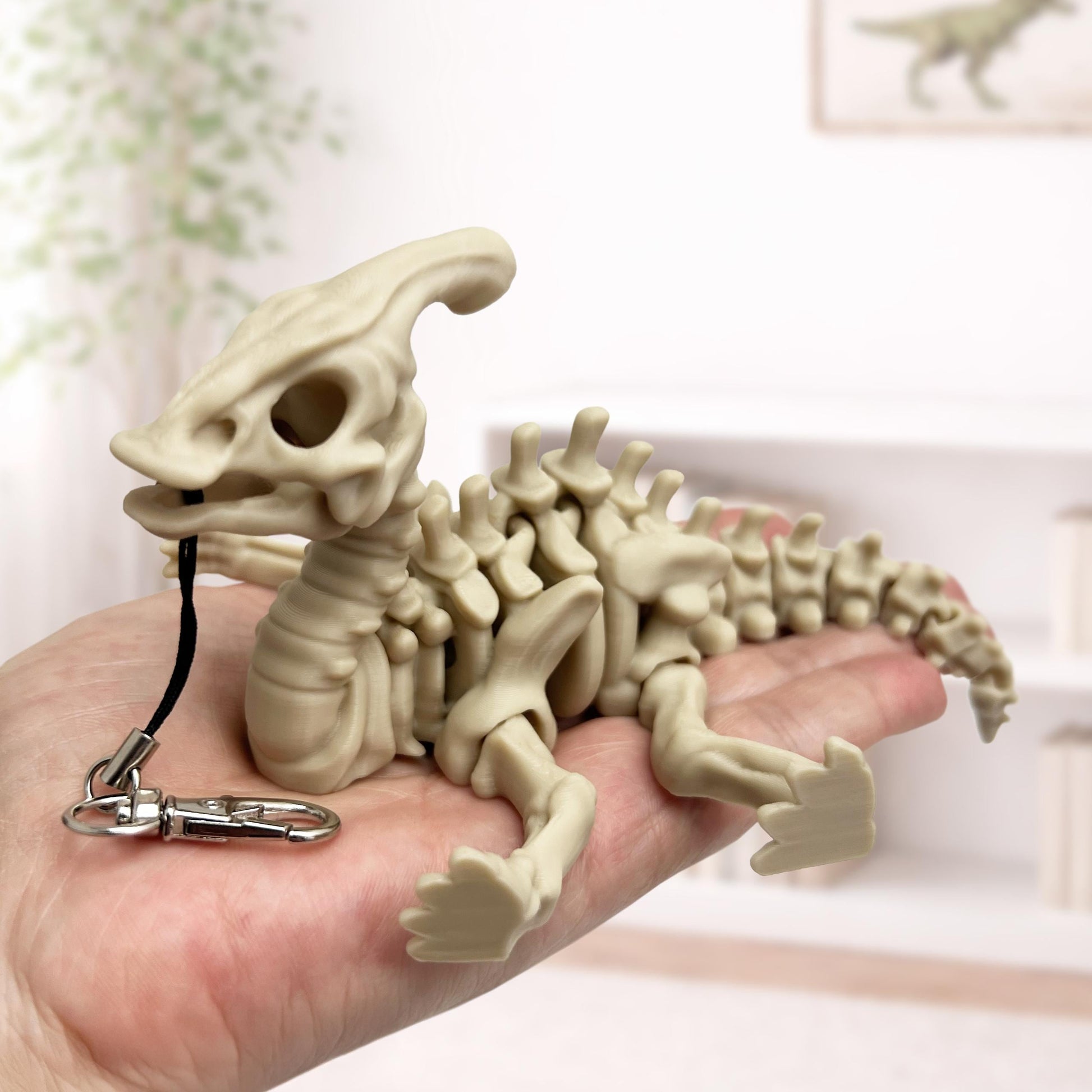 Dinosaurier Skelett-Schlüsselanhänger Beweglich 3D-gedruckt Dino-Taschenanhänger Geschenk - Plexiwire 3D Drucke