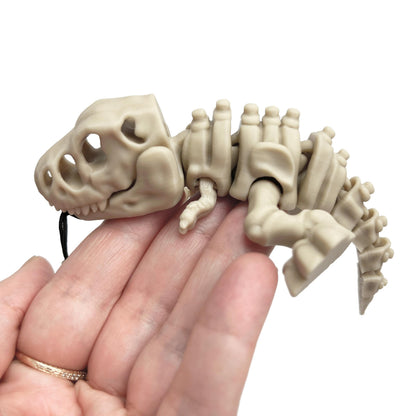 T-Rex-Skelett-Schlüsselanhänger Beweglich Dinosaurier Toy Bone Style Rucksackanhänger Geschenk - Plexiwire 3D Drucke