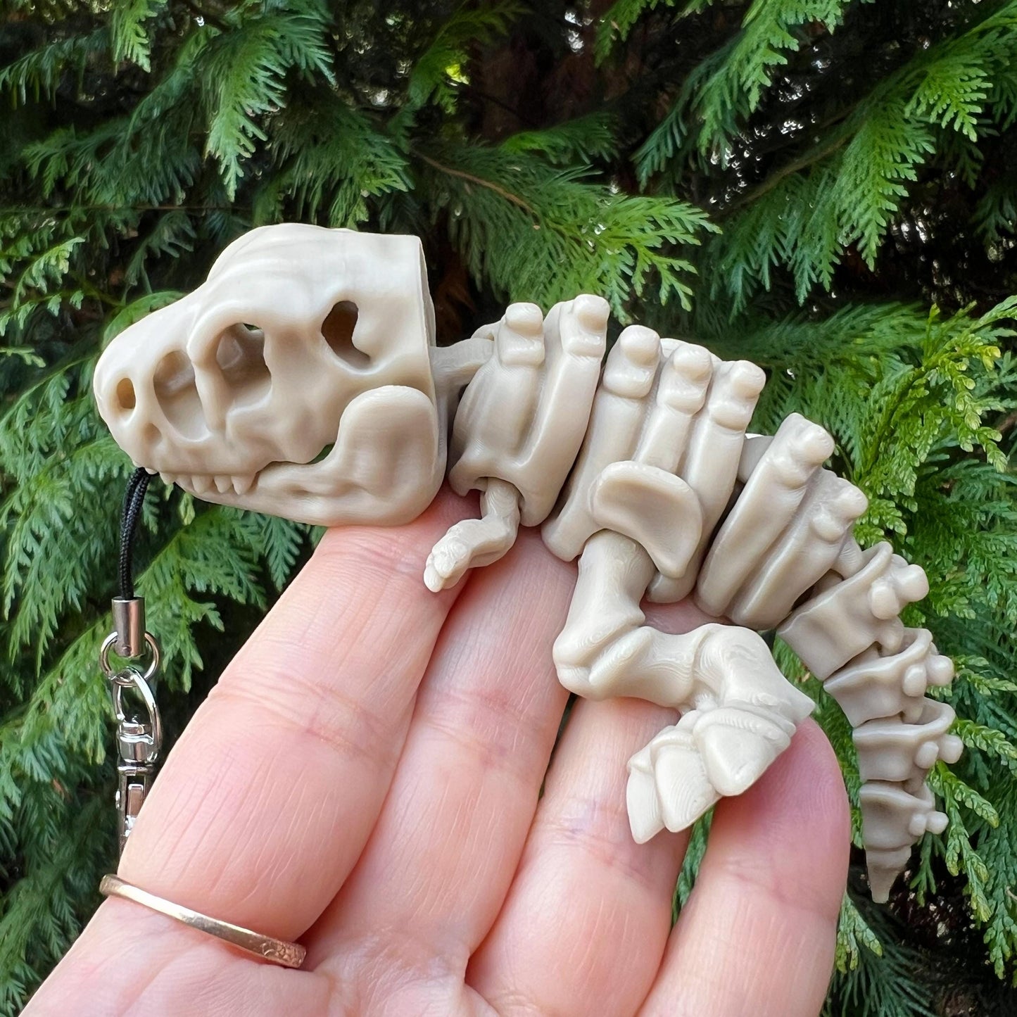 T-Rex-Skelett-Schlüsselanhänger Beweglich Dinosaurier Toy Bone Style Rucksackanhänger Geschenk - Plexiwire 3D Drucke