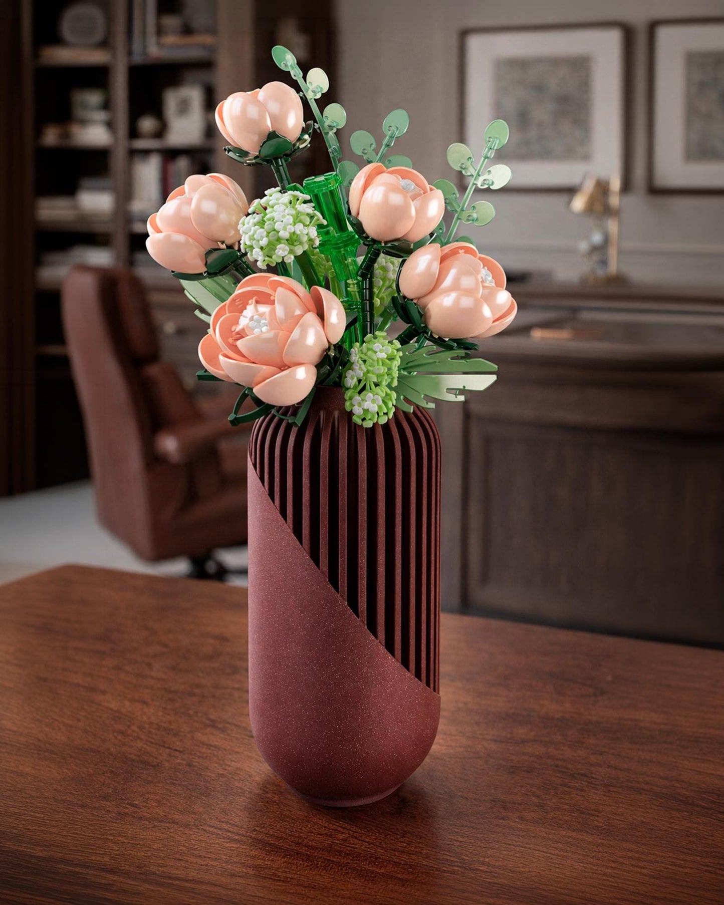 Minimalist Ribbed Matte Vase Sculptural Nordic Decor Elegant Gift for Her - Plexiwire 3D Prints