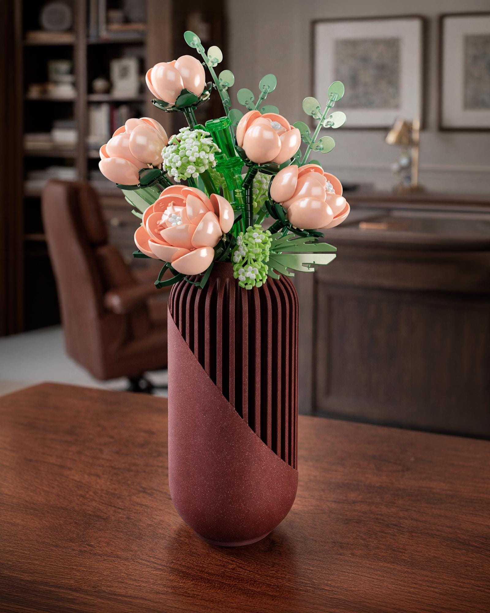 Minimalist Ribbed Matte Vase Sculptural Nordic Decor Elegant Gift for Her - Plexiwire 3D Prints