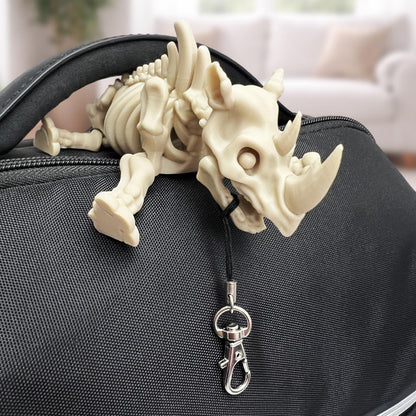 Flexibel Triceratops-Skelett-Schlüsselanhänger 3D-gedruckt Dinosaurier Toy Beweglich Geschenk - Plexiwire 3D Drucke