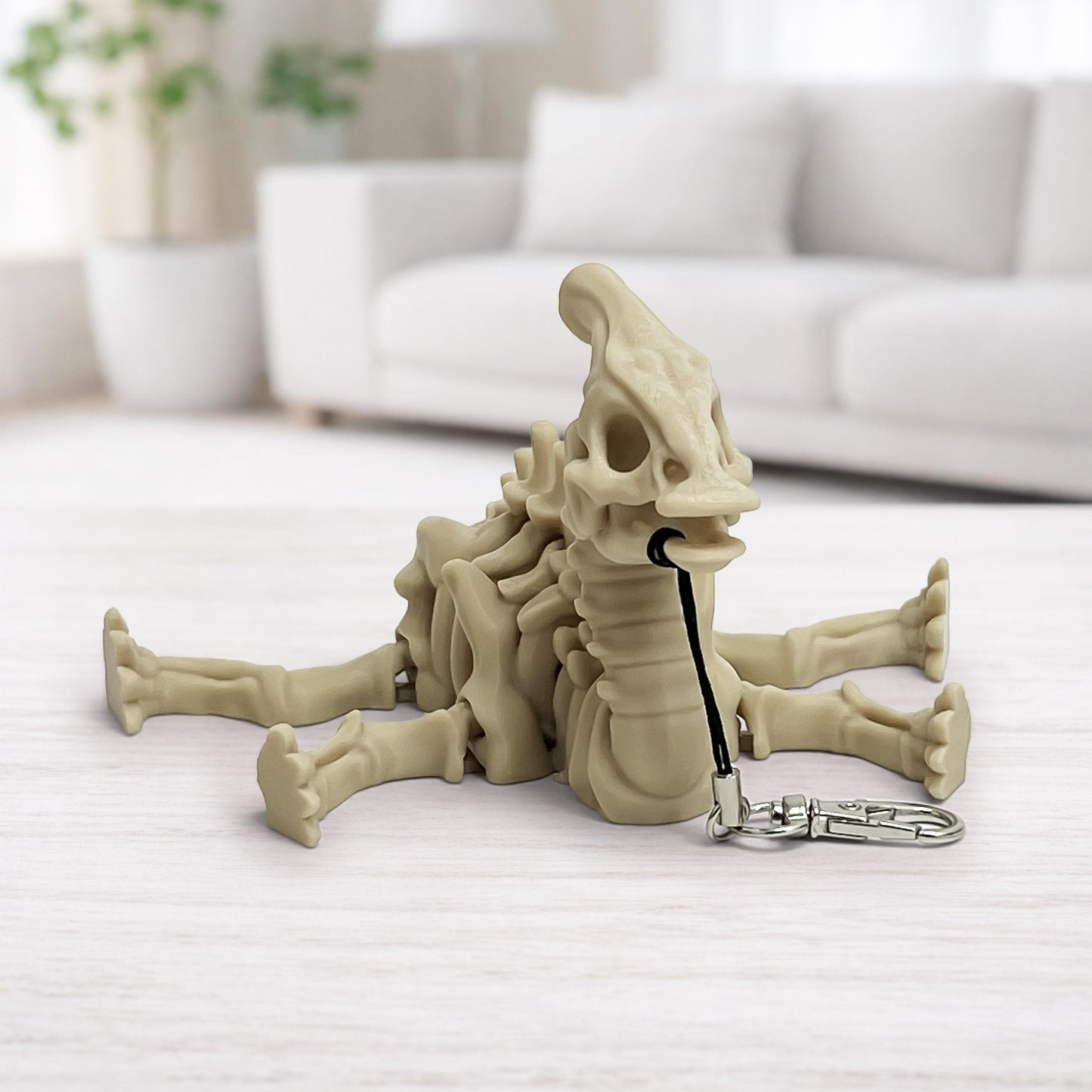 Dinosaurier Skelett-Schlüsselanhänger Beweglich 3D-gedruckt Dino-Taschenanhänger Geschenk - Plexiwire 3D Drucke