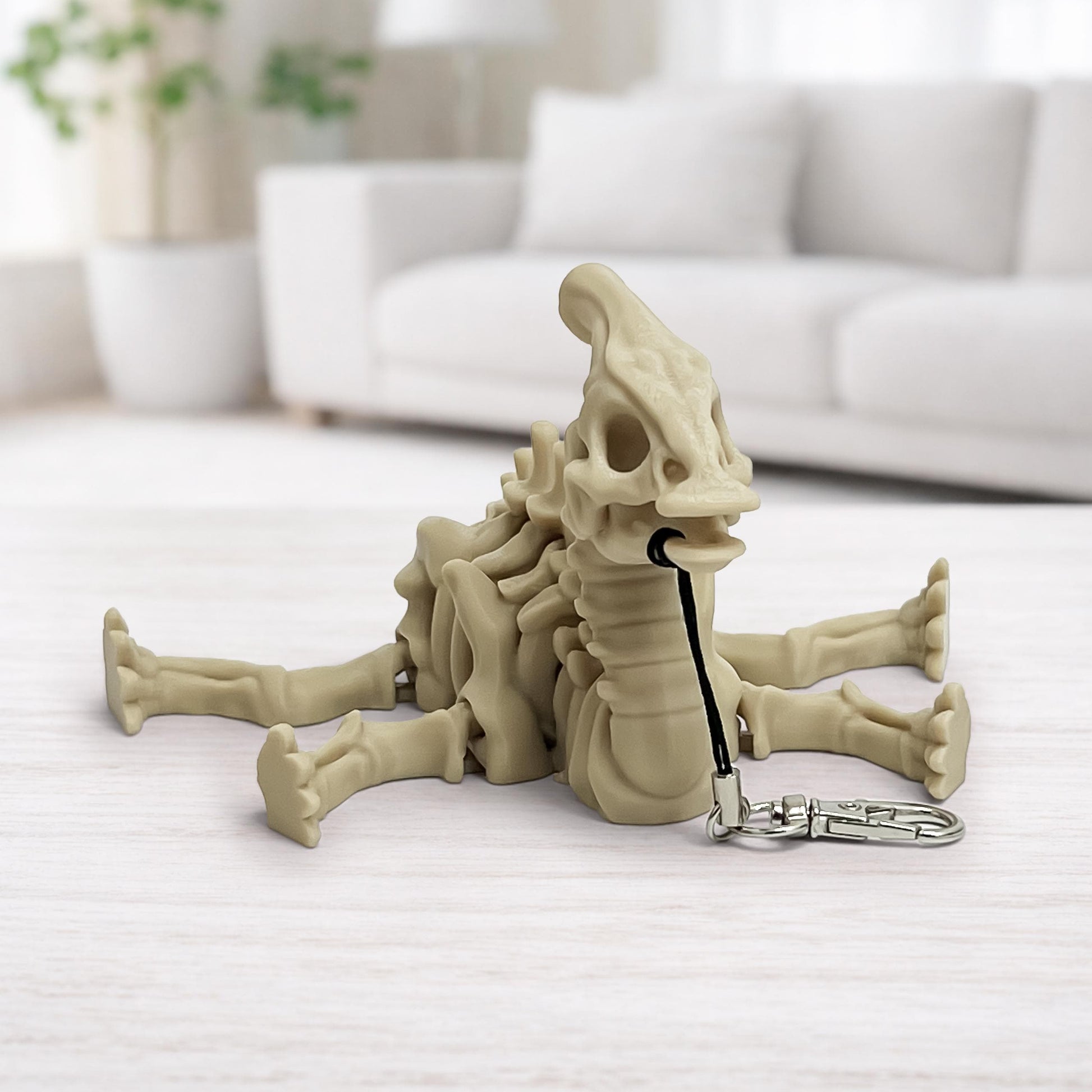 Dinosaurier Skelett-Schlüsselanhänger Beweglich 3D-gedruckt Dino-Taschenanhänger Geschenk - Plexiwire 3D Drucke