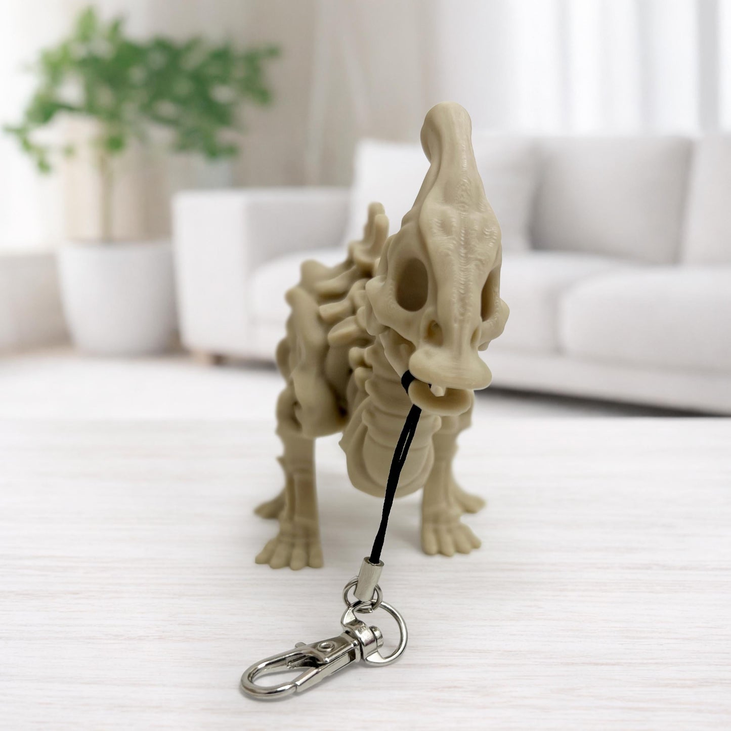 Dinosaurier Skelett-Schlüsselanhänger Beweglich 3D-gedruckt Dino-Taschenanhänger Geschenk - Plexiwire 3D Drucke